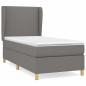 Preview: Boxspringbett mit Matratze Dunkelgrau 80x200 cm Stoff