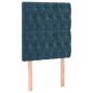 Preview: Boxspringbett mit Matratze Dunkelblau 80x200 cm Samt