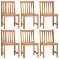 Preview: Gartenstühle 6 Stk. mit Kissen Massivholz Teak