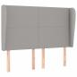 Preview: Kopfteil mit Ohren Hellgrau 147x23x118/128 cm Stoff