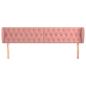 Preview: Kopfteil mit Ohren Rosa 183x23x78/88 cm Samt