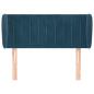Preview: Kopfteil mit Ohren Dunkelblau 83x23x78/88 cm Samt