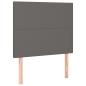 Preview: Boxspringbett mit Matratze Grau 80x200 cm Kunstleder