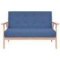 Preview: Sofagarnitur 2-tlg. Stoff Blau