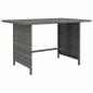 Preview: 9-tlg. Garten-Lounge-Set mit Kissen Poly Rattan Grau