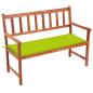 Preview: ARDEBO.de - Gartenbank mit Auflage 120 cm Massivholz Akazie