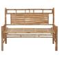 Preview: Gartenbank mit Auflage 120 cm Bambus