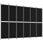 Preview: 6-tlg. Paravent Schwarz 300x220 cm Stoff