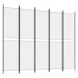 Preview: 5-tlg. Paravent Weiß 250x200 cm Stoff