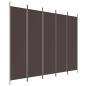 Preview: 5-tlg. Paravent Braun 250x200 cm Stoff