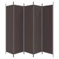 Preview: 5-tlg. Paravent Braun 250x200 cm Stoff