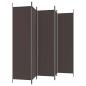 Preview: 5-tlg. Paravent Braun 250x200 cm Stoff