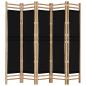 Preview: 5-tlg. Paravent Faltbar 200 cm Bambus und Canvas