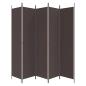 Preview: 5-tlg. Paravent Braun 250x220 cm Stoff