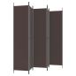 Preview: 5-tlg. Paravent Braun 250x220 cm Stoff