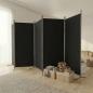 Preview: ARDEBO.de - 5-tlg. Paravent Schwarz 433x180 cm Stoff