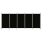 Preview: 5-tlg. Paravent Schwarz 433x180 cm Stoff