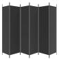 Preview: 6-tlg. Paravent Schwarz 300x200 cm Stoff