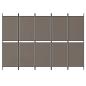 Preview: 5-tlg. Paravent Anthrazit 250x200 cm Stoff