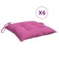 Preview: Stuhlkissen 6 Stk. Rosa 50x50x7 cm Oxford-Gewebe
