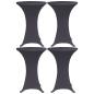 Preview: ARDEBO.de - Stretch-Tischhussen 4 Stk. 70 cm Anthrazit
