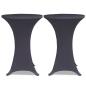 Preview: Stretch-Tischhussen 4 Stk. 70 cm Anthrazit