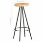 Preview: Barhocker 4 Stk. Raues Mangoholz