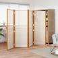 Preview: ARDEBO.de - 4-tlg. Raumteiler Cremeweiß 280x180 cm
