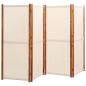 Preview: 4-tlg. Raumteiler Cremeweiß 280x180 cm