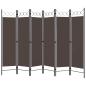 Preview: ARDEBO.de - 6-tlg. Raumteiler Braun 240 x 180 cm