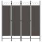 Preview: ARDEBO.de - 4-tlg. Raumteiler Anthrazit 160 x 180 cm
