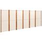 Preview: 6-tlg. Raumteiler Cremeweiß 420x180 cm
