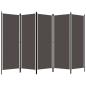 Preview: 5-tlg. Raumteiler Anthrazit 250x180 cm