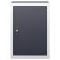 Preview: Wand-Werkzeugschrank Industriedesign Metall Grau und Schwarz