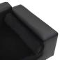 Preview: Hundesofa Schwarz 81x43x31 cm Plüsch und Kunstleder