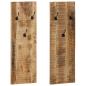 Preview: ARDEBO.de - Wandgarderobe 2 Stk. Mangoholz Massiv 36x110x3 cm