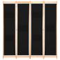 Preview: 4-teiliger Raumteiler Schwarz 160 x 170 x 4 cm Stoff