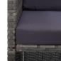 Preview: 5-tlg. Garten-Essgruppe Poly Rattan Akazie Massivholz Anthrazit