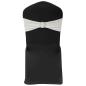 Preview: ARDEBO.de - 25 x Stretch Stuhlschleifen + Diamant Schnalle cremefarben