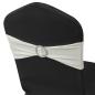 Preview: 25 x Stretch Stuhlschleifen + Diamant Schnalle cremefarben