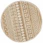Preview: ARDEBO.de - Teppich Handgefertigt Jute Weißer Druck 120 cm