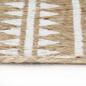 Preview: Teppich Handgefertigt Jute Weißer Druck 120 cm