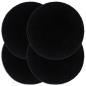 Preview: ARDEBO.de - Tischsets 4 Stk. Schwarz 38 cm Rund Baumwolle