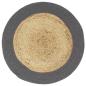 Preview: Tischsets 6 Stk. Natur und Anthrazit 38 cm Jute und Baumwolle