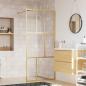 Preview: ARDEBO.de - Duschwand f?r Begehbare Dusche mit ESG Klarglas Golden 80x195cm