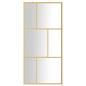 Preview: Duschwand f?r Begehbare Dusche mit ESG Klarglas Golden 80x195cm