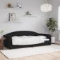 Preview: ARDEBO.de - Tagesbett Schwarz 90x200 cm Samt