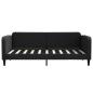 Preview: Tagesbett Schwarz 90x190 cm Stoff