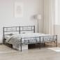 Preview: ARDEBO.de - Metallbett ohne Matratze mit Fußteil Schwarz 180x200 cm