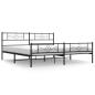 Preview: Metallbett ohne Matratze mit Fußteil Schwarz 180x200 cm